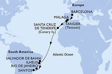 Cruise Itinerary Map