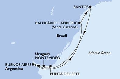 Cruise Itinerary Map