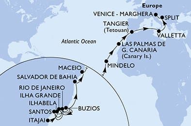 Cruise Itinerary Map