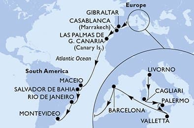 Cruise Itinerary Map