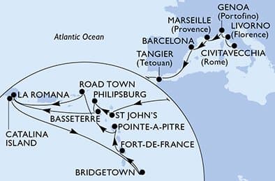 Cruise Itinerary Map