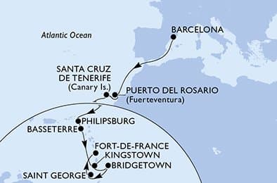 Cruise Itinerary Map