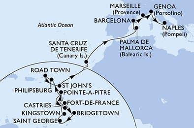 Cruise Itinerary Map