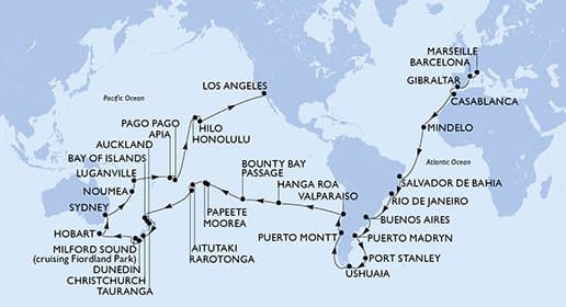 Cruise Itinerary Map