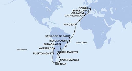 Cruise Itinerary Map