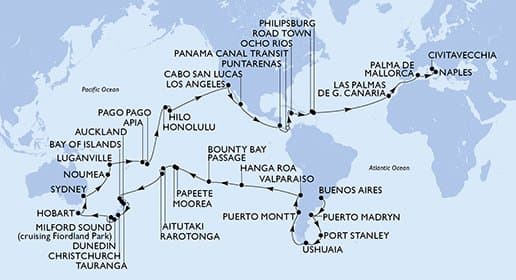 Cruise Itinerary Map