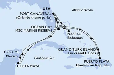 Cruise Itinerary Map