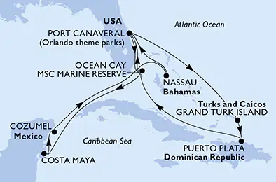 Cruise Itinerary Map