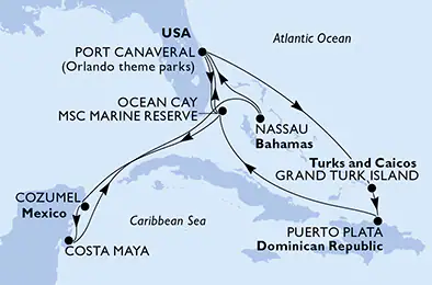 Cruise Itinerary Map