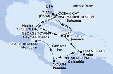 Cruise Itinerary Map