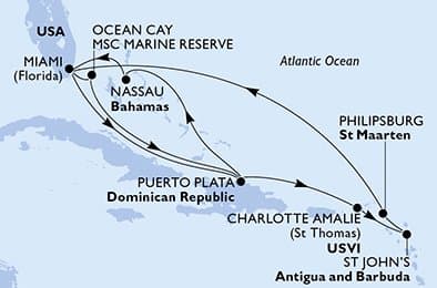 Cruise Itinerary Map