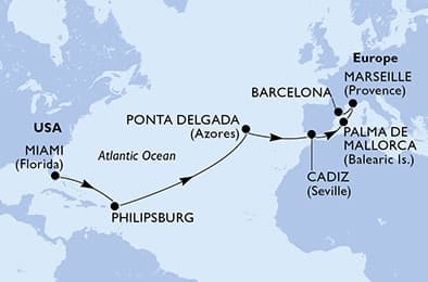 Cruise Itinerary Map
