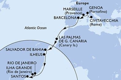 Cruise Itinerary Map