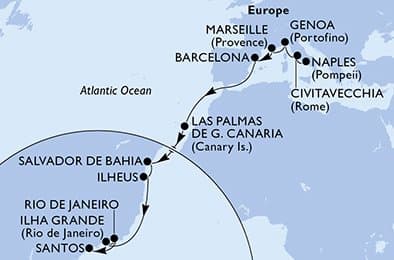Cruise Itinerary Map