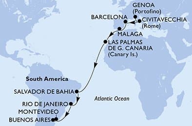 Cruise Itinerary Map