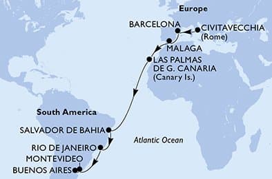 Cruise Itinerary Map