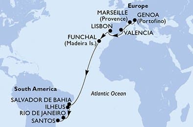 Cruise Itinerary Map