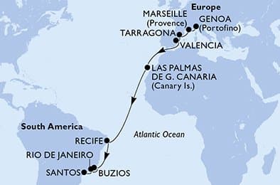 Cruise Itinerary Map