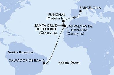 Cruise Itinerary Map