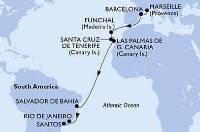 Cruise Itinerary Map