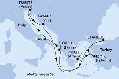 Cruise Itinerary Map