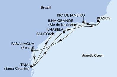 Cruise Itinerary Map