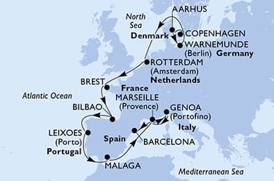 Cruise Itinerary Map