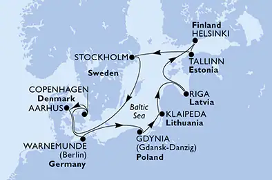 Cruise Itinerary Map