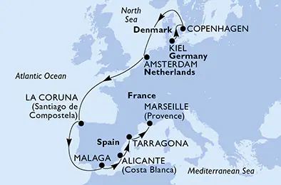 Cruise Itinerary Map
