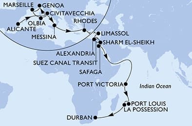 Cruise Itinerary Map
