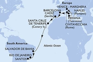 Cruise Itinerary Map