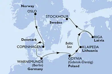 Cruise Itinerary Map
