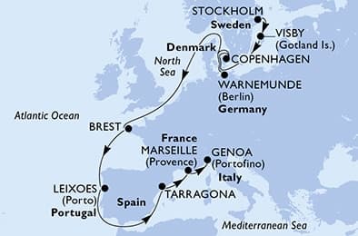 Cruise Itinerary Map