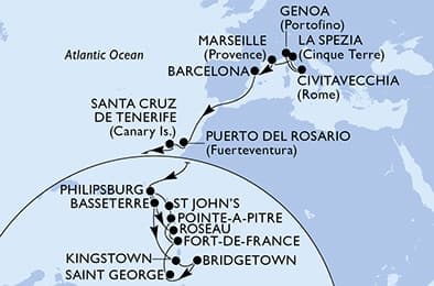 Cruise Itinerary Map