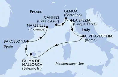 Cruise Itinerary Map