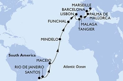 Cruise Itinerary Map
