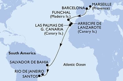 Cruise Itinerary Map
