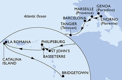 Cruise Itinerary Map