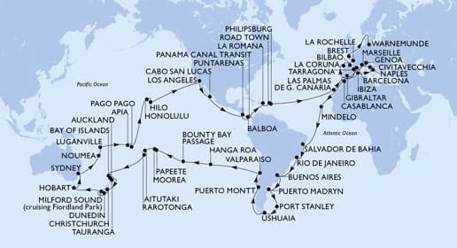 Cruise Itinerary Map