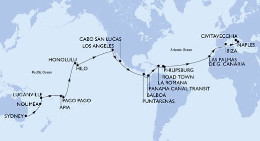 Cruise Itinerary Map