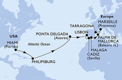 Cruise Itinerary Map