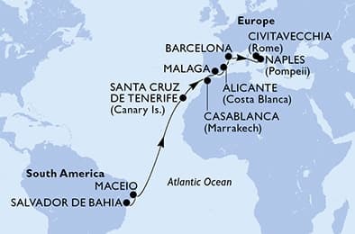 Cruise Itinerary Map