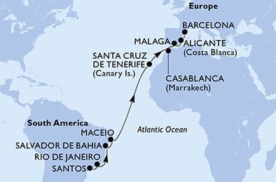 Cruise Itinerary Map