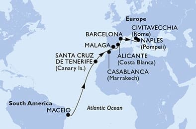 Cruise Itinerary Map