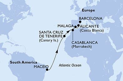 Cruise Itinerary Map
