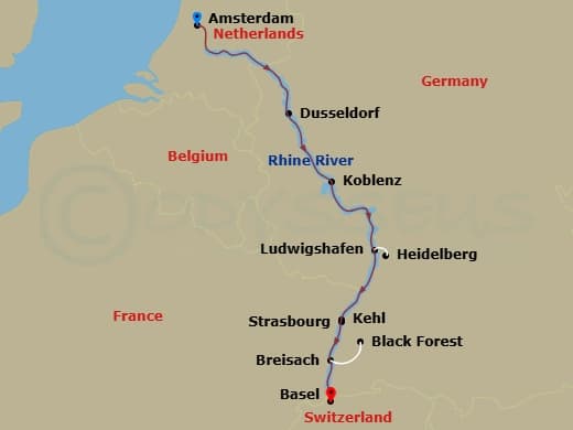 Cruise Itinerary Map