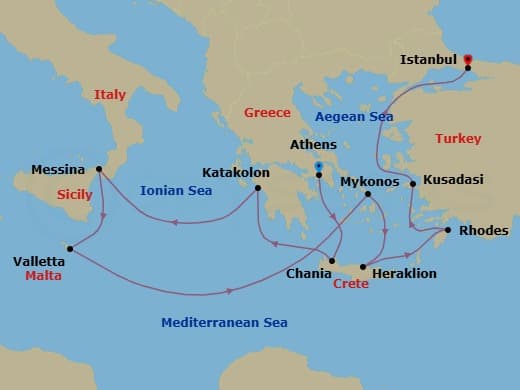 Cruise Itinerary Map