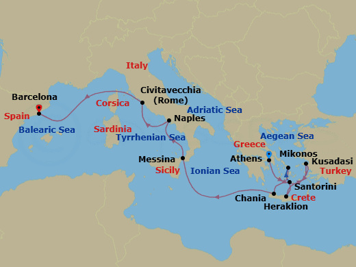 Cruise Itinerary Map