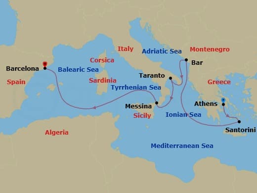 Cruise Itinerary Map