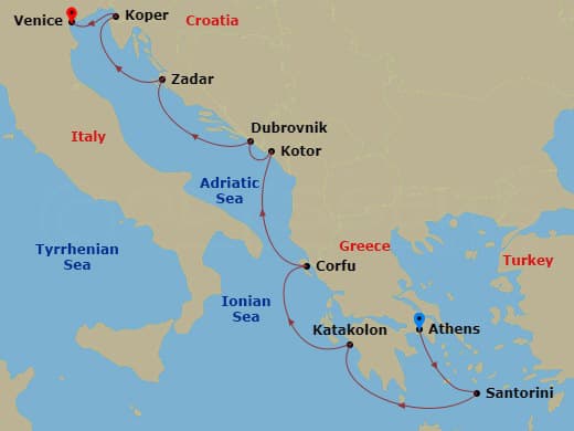 Cruise Itinerary Map